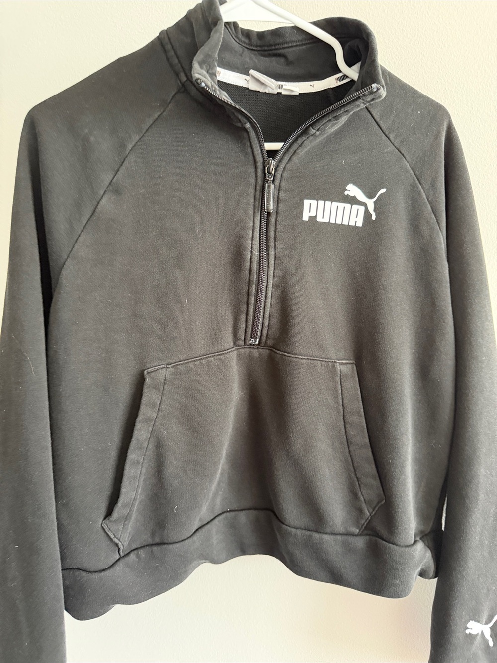 Puma Black Half-Zip Pullover Sweatshirt